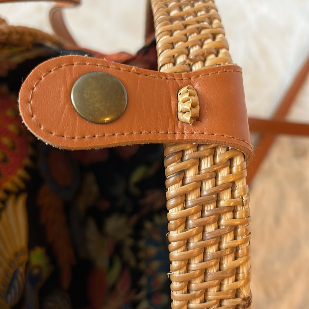 Round Rattan Crossbody Purse - image 7